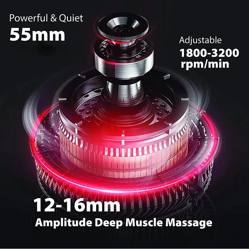 Powerful Percussion Massage Gun with Quiet Motor Perfect Cordless Muscle Relaxation Massage Gun for Athletes Fitness Enthusiasts