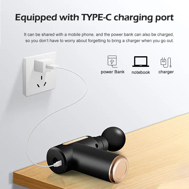 Portable Mini Massage Gun — Brushless Motor